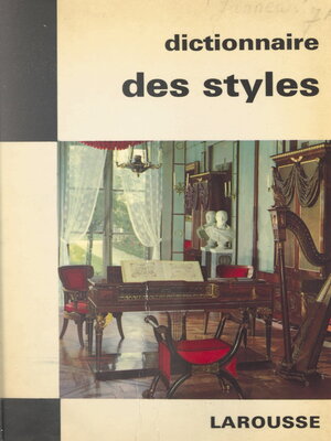 cover image of Dictionnaire des styles